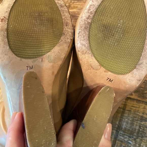 Leon Max Ellis peep toe tan leather wedge bootie - Picture 10 of 15